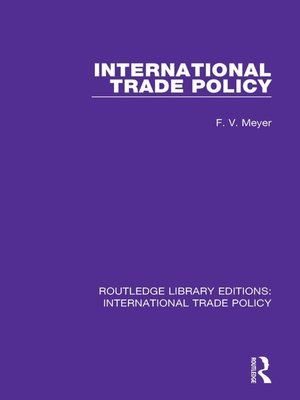 cover image of International Trade Policy